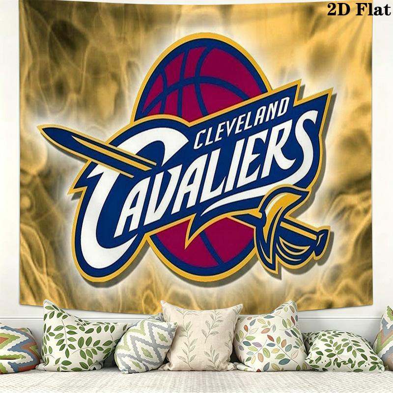 Cleveland Cavaliers Wall Tapestry Aesthetic Wall Hanging Printed Fabric Blanket Decorative Tapestries for Bedroom Living Room Home Decor