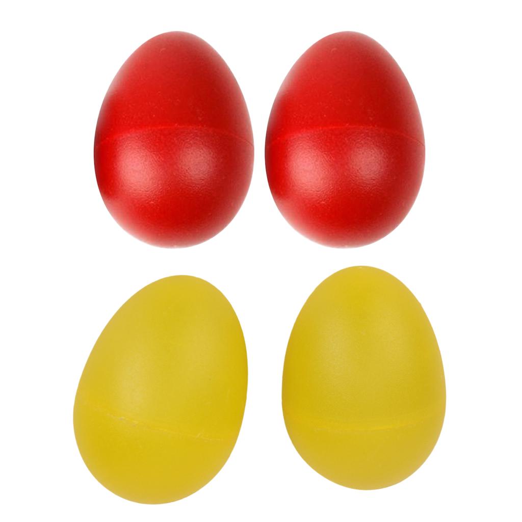 Buy 2 Pairs Plastic Percussion Musical Egg Maracas Shakers at