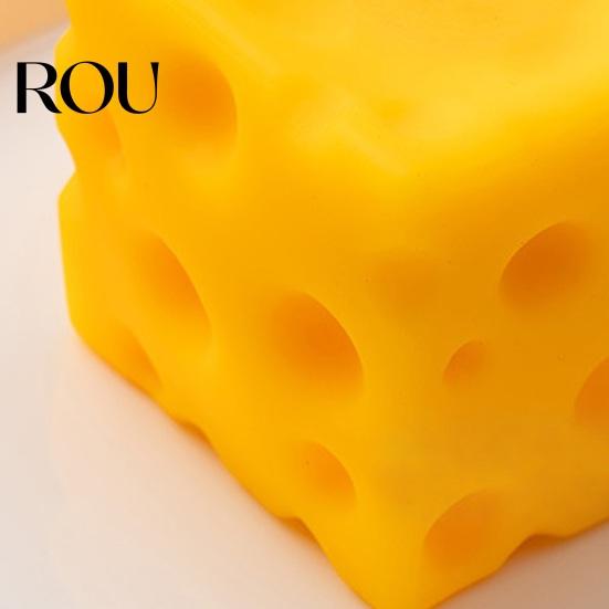 Cheese Sensory Toy Simulated Squeeze Unbreakable Stress Relief Slow Rising Decompression Block Fidget Simulation Food Pinch Square