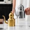 Stainless Steel Olive Oil Bottle Long Spout Grease Container Vinegar Dispenser Sauce Seasoning Condiment Jar