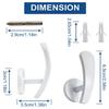 Drape Wall Hooks Drape Holders Wall Mount Hooks Holdbacks 4X Decorative Window Drapery Tiebacks Home Decorations Drapery