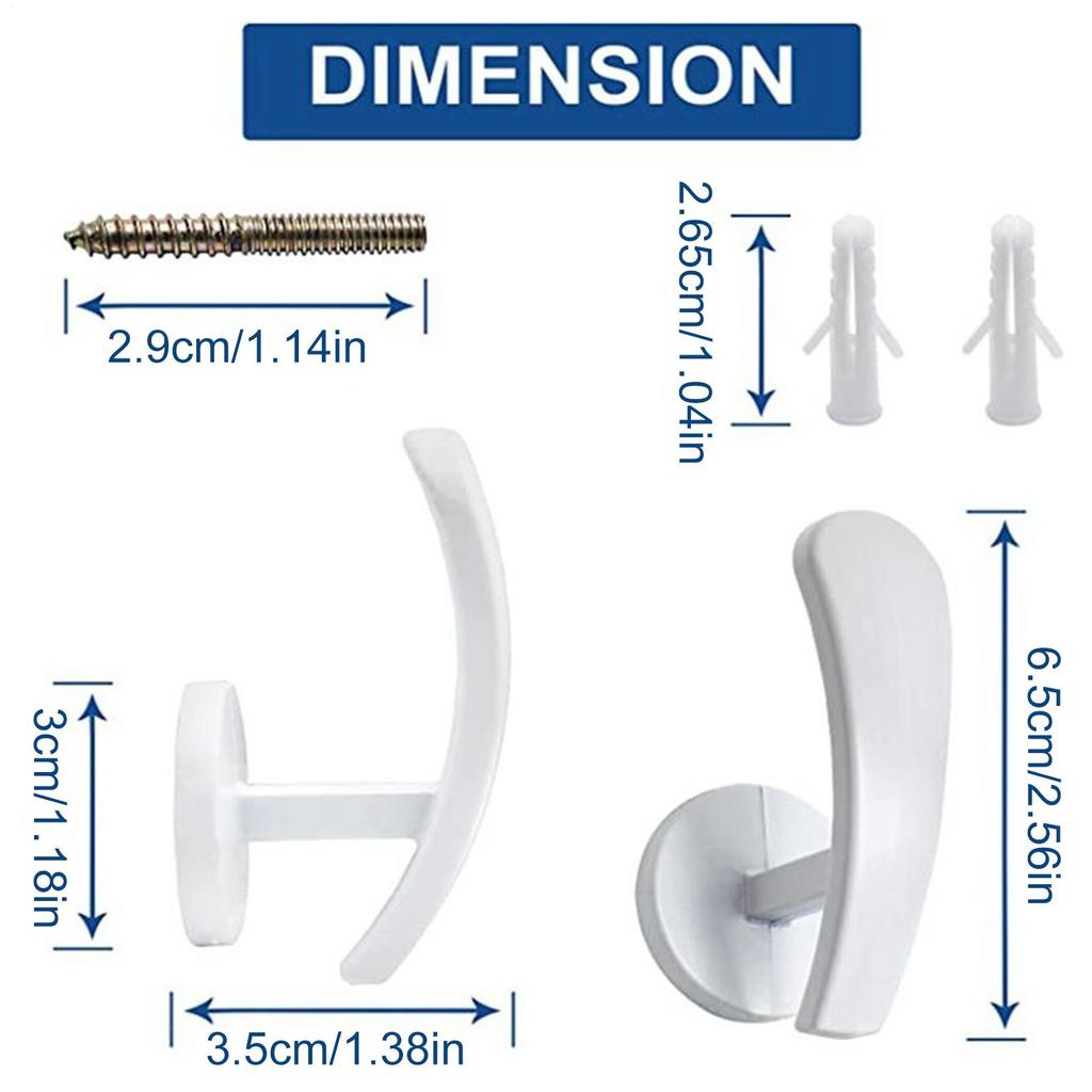 Drape Wall Hooks Drape Holders Wall Mount Hooks Holdbacks 4X Decorative Window Drapery Tiebacks Home Decorations Drapery