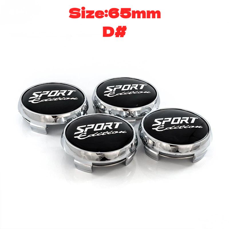 4Pcs 60mm/65mm SPORT Edition Logo Car Wheel Center Hub Caps Cover Decoration Accessories