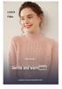 Women's Cashmere Jacquard Sweater: Thick, Heavyweight Three-Strand Knit, Half-High Collar, Loose Fit, Long Sleeve Pullover for Autumn/Winter.