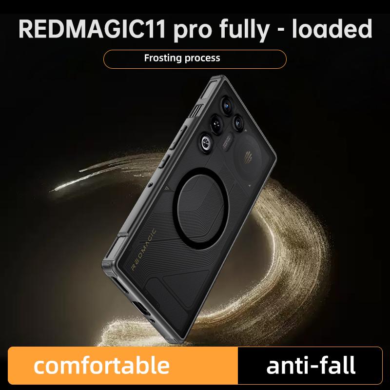 For ZTE Nubia Red Magic 11 Air Case Magnetic Translucent Matte Hard PC Shockproof Semitransparent Back Cover for RedMagic 11 Air