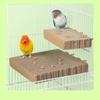 1Set Bird Paper Parakeet Shredding Chewing with cork Parrot Perch Platform Conure Foraging Small Birds Cage Accessory