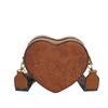 Portamonete Retro Leggero da Donna Pacchi Carino a Forma di Cuore Ecopelle Borsa a Tracolla con Cinturino Regolabile Cartella a Spalla Zaino per Donne