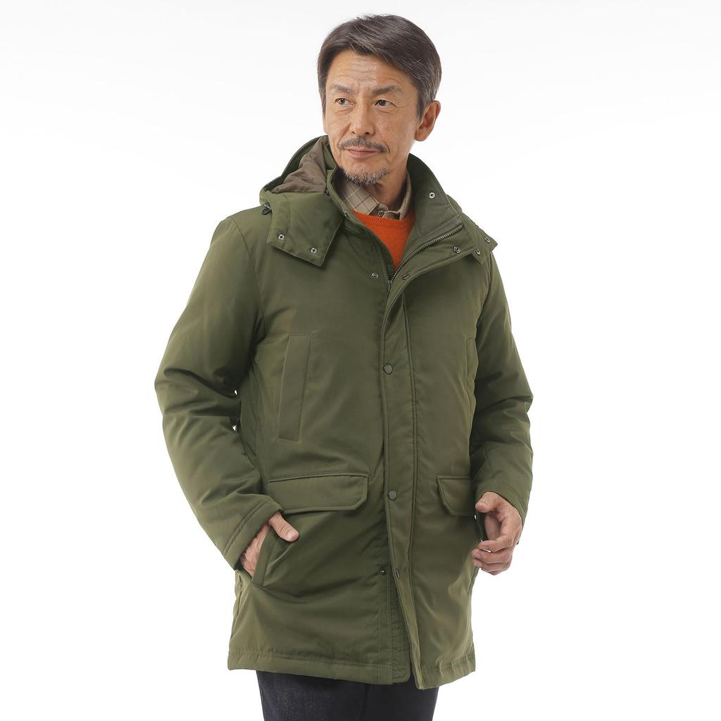 UNITED Daunenmantel mit 700er Füllung, warm für den Winter, Herren, 10 Taschen, leistungsstark, wasserabweisend, (JP, Alphabet, M, Khaki)