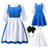 Alice In Wonderland Costume Dress Girls Cosplay Party Outfit With Apron Headband