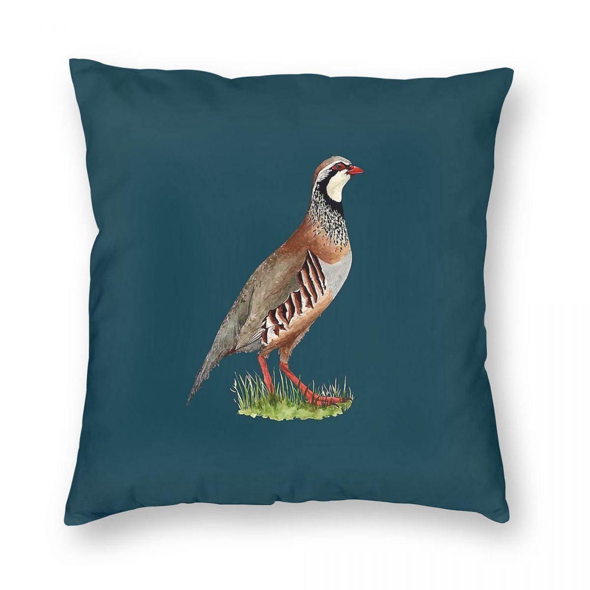 Redlegged Partridge Alectoris Rufa Pillowcase Polyester Linen Velvet Creative Decorative Throw Pillow Case Car Cushion Cover 30x30cm