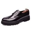 Fashion Handmade Classic Men's Black Leather Shoes Luxury Designers  Lace-up Comfortable Casual Business Office Dress Shoe For Gentleman