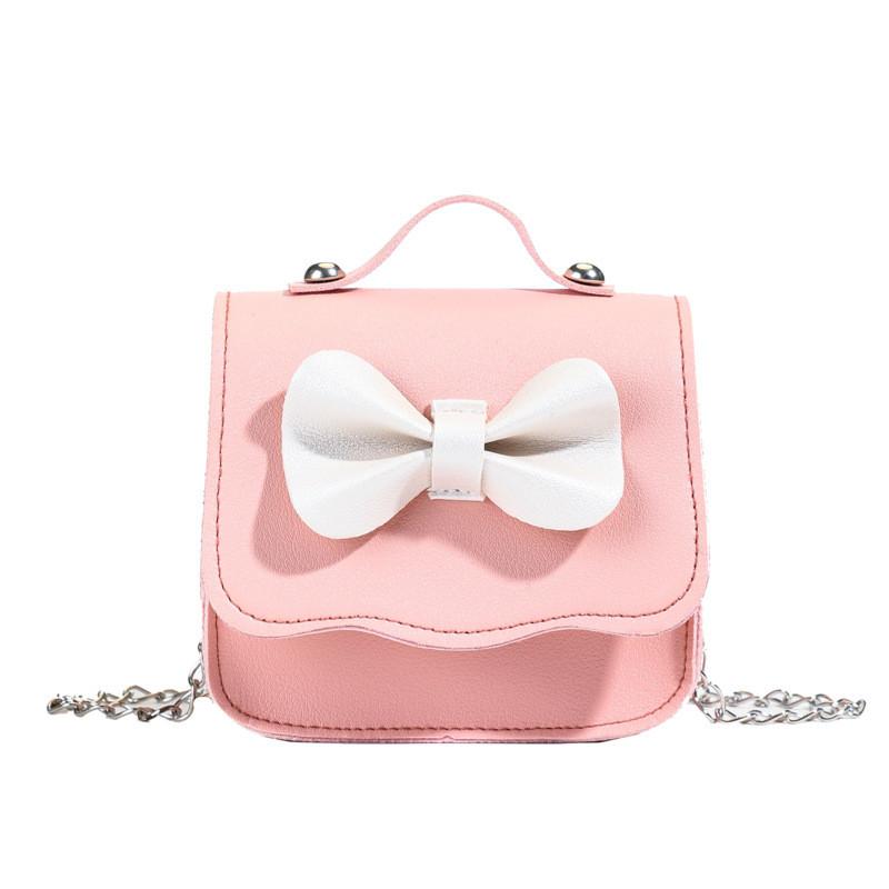 Shoulder Bow Tie Crossbody Bag Girls Trendy Mini Square Bag For School And Play
