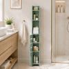 Bathroom Column Cabinet, Tall Toilet Cabinet, Shelves, Cupboards, 15 x 17 x 120 cm, Light Green