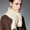 Women Knitted Solid Color Scarf Soft Warm Thick Knit Neck Wrap Classic Plain Scarves for Autumn Winter Coat Matching Daily Wear