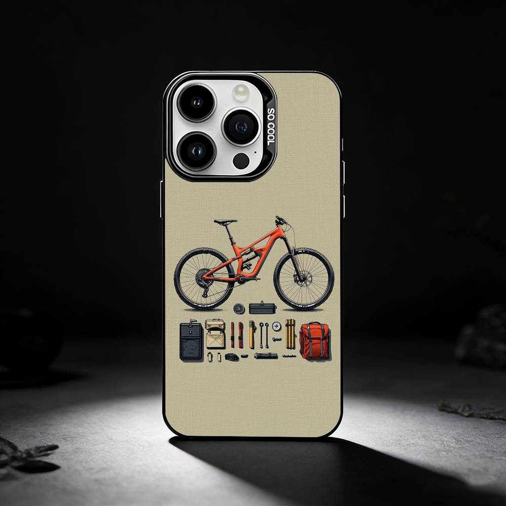 

Mountain Bike Bicycle cool Phone Case For iPhone 17,16,15,14,13,12,11 Plus,Pro Max,XS,Colored silver phone case iPhone12PROMAX