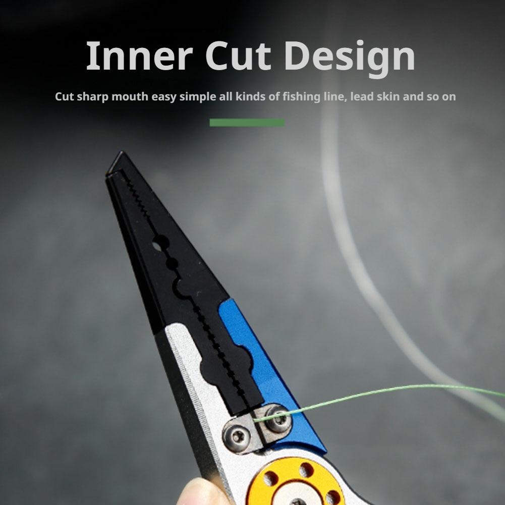 Durable Aluminum Fishing Pliers Multitool Hook Remover Braided Line Ring Tool Anti Slip Lightweight Fishing Tool