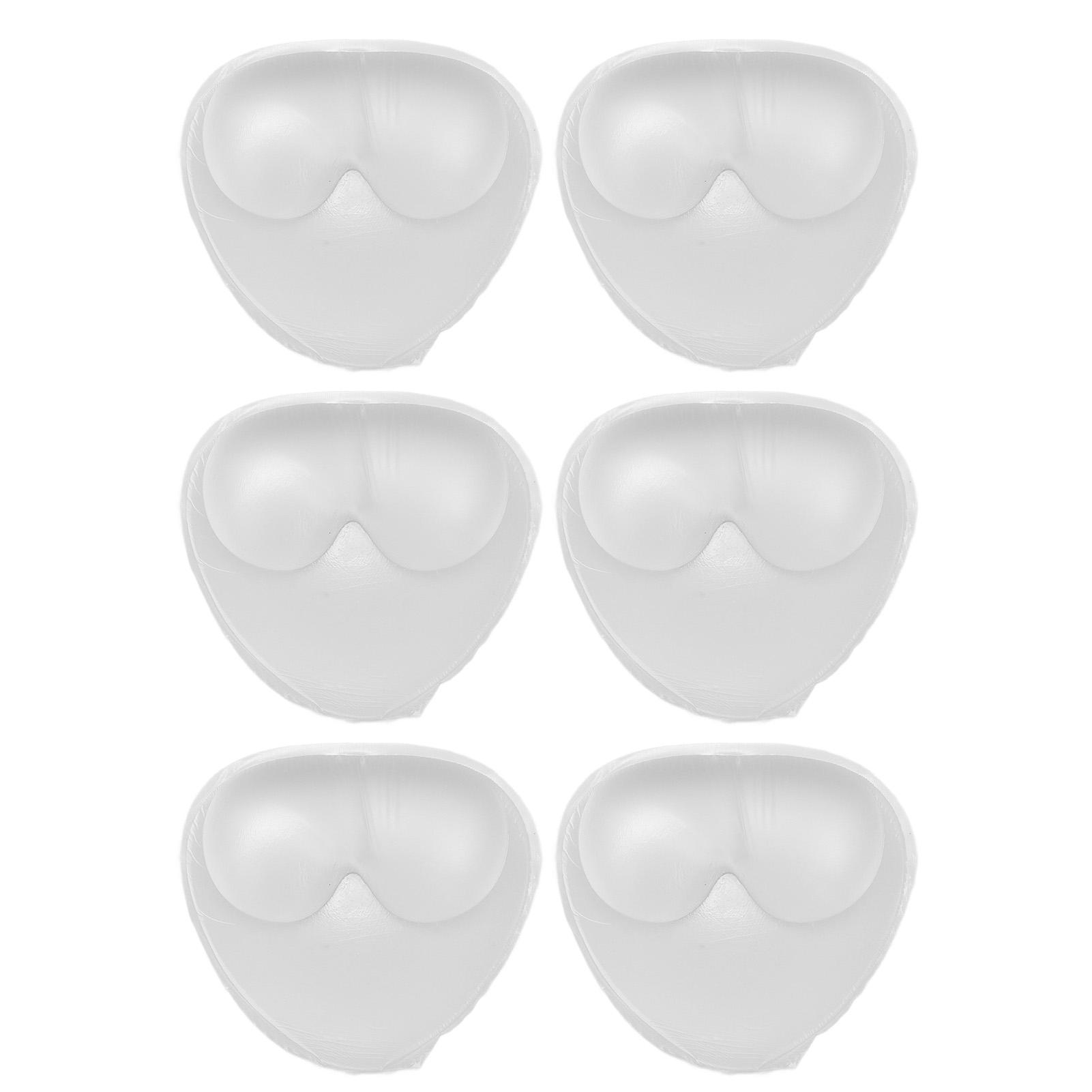 

3 пары липких подушечек для бюстгальтера, прочные водонепроницаемые силиконовые подушечки для бюстгальтера без бретелек, вставки для купальников Transparent