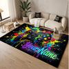 Fantasy Adventure Theme Soft Crystal Velvet Rug Custom Name & Text Print Non Slip Floor Rug for Bedroom Living Room