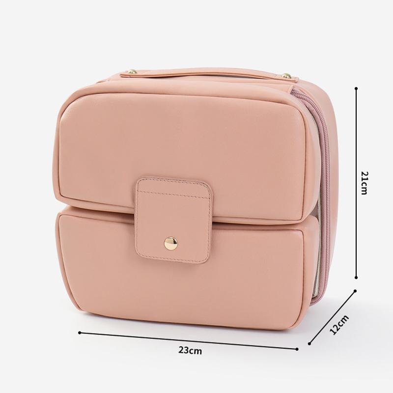 Portable Foldable Makeup Brushes Cosmetic Tools Organizer Cosmetic Bag With Multiple Compartments Travel Toiletry Storage Pouch