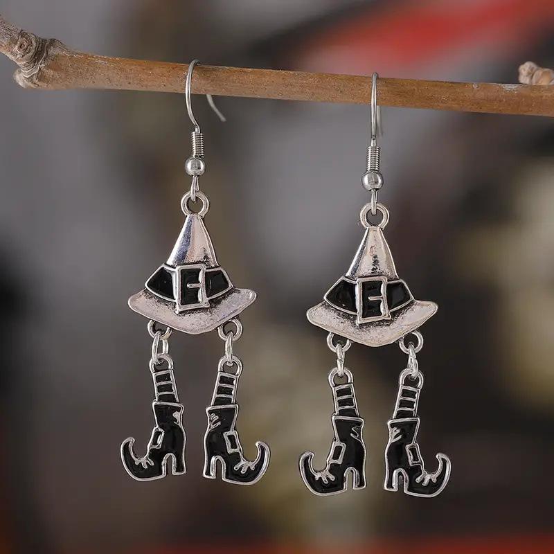 Halloween Gothic Witch Funny Retro Earrings