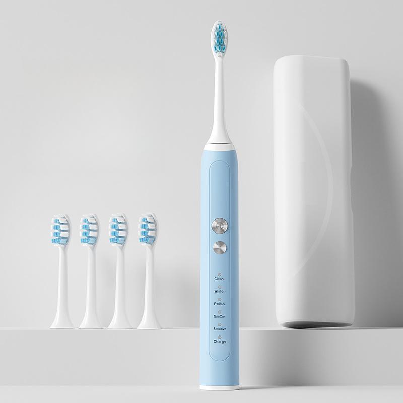 

Новая умная электрическая зубная щетка для взрослых Sonic Soft Hair Магнитная левитация Беспроводная зарядка электрическая зубная щетка для пары набор