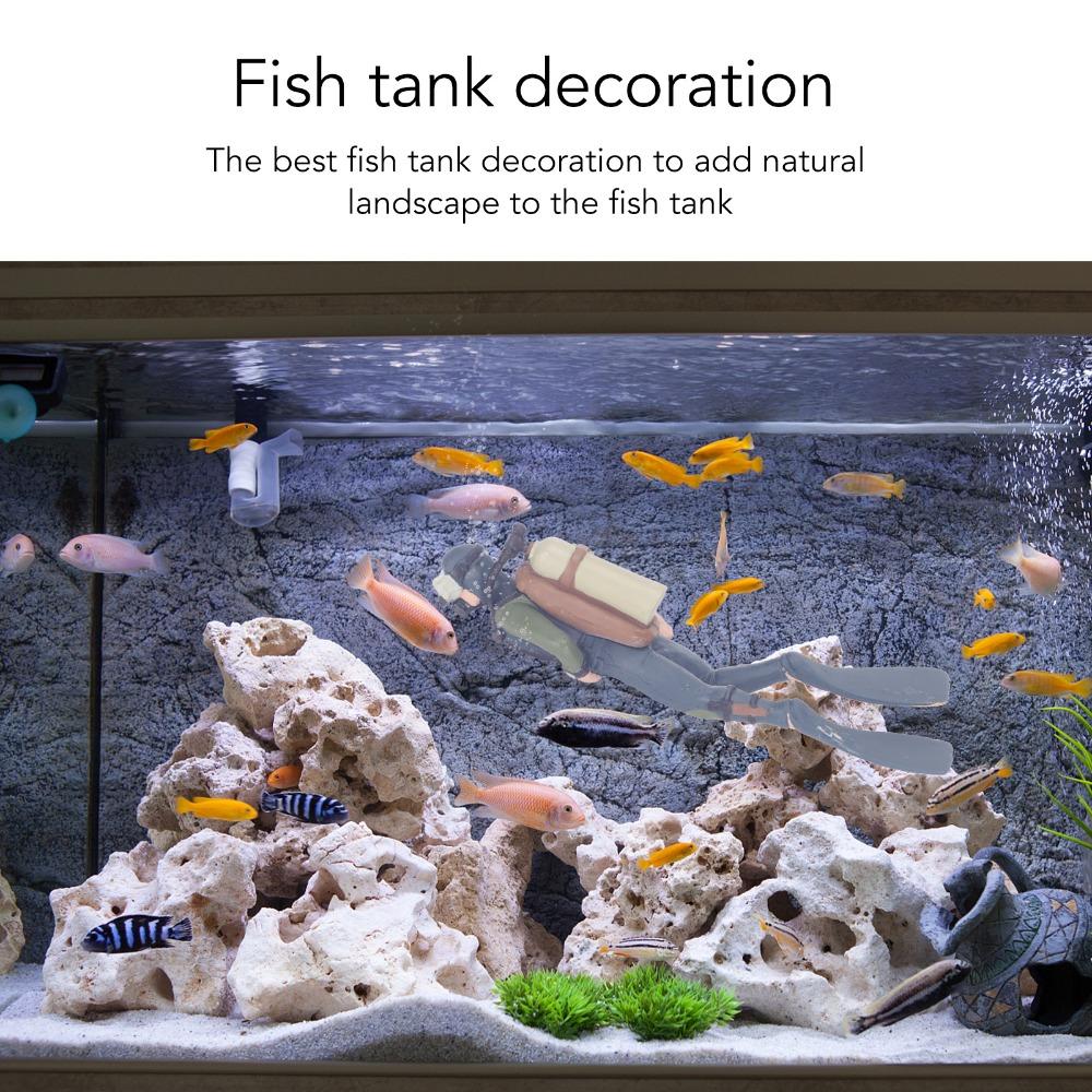 Floating Simulation Fish Tank Diver Ornament Swimming Posture Dark Blue Aquarium Floating Diver Exquisite Design