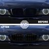 For BMW E39 5 Series 525 528 530 Gloss Black Grille Car Front Hood Grill Kidney Grilles Racing Grill 99-03 Accessories Dual Line