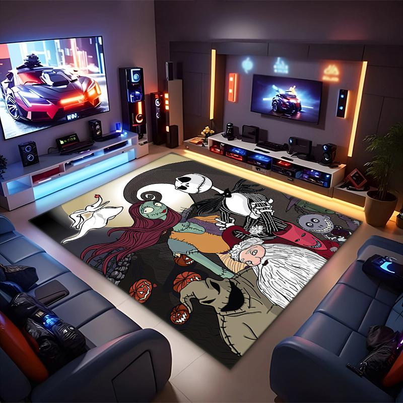 1PC The Nightmare Before Christmas Rug - Home Decoration Carpet For Living Room Bedroom Flooring Computer Chair Area Rug