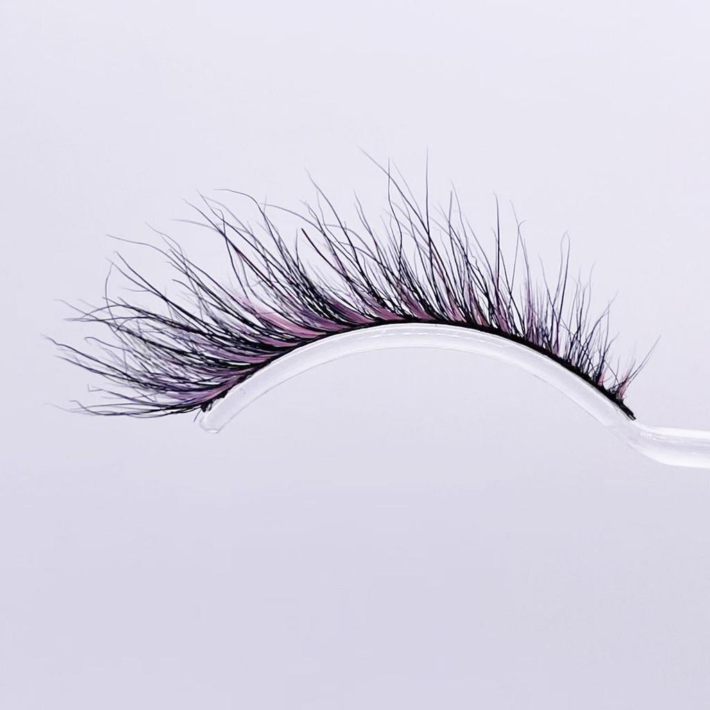 New Product Cat Eye Colored Mink Eyelashes European And American Eye Tail Lengthening Natural Eyelashes