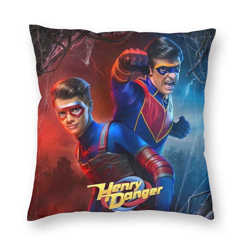 Henry Danger Captain Man And Kid Danger Pillowcase Printing Cushion Cover Decoration Throw Pillow Case Cover Home