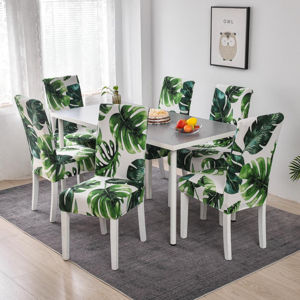 Stretchy Patterned Dining Room Chair Covers Set Of 1, Washable Dining Chair Covers, Great Decor For Home El Party Banquet
