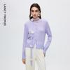 LANCY Women's Elegant Mohair Blend Knitted Cardigan Sweater