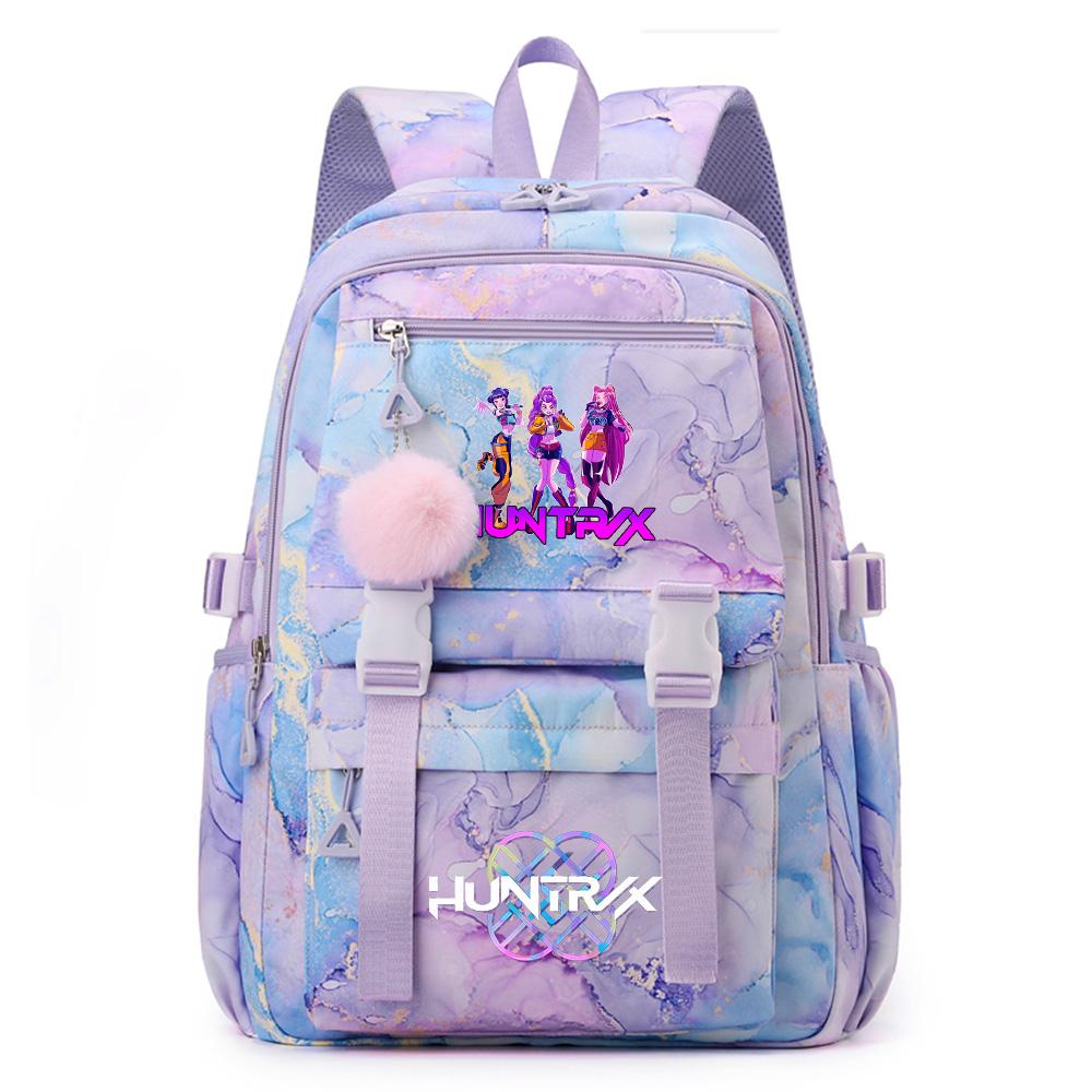 Rucsac Imprimat cu Demon Hunters K-Pop Desen Animale Școlar pentru Adolescent Student Fată Băiat Geantă pentru Cărți Capacitate Mare Impermeabilă Geantă de Călătorie Mochila