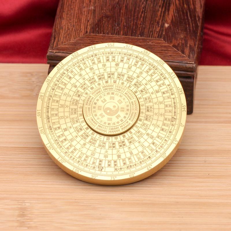 Double-sided Brass Bagua Fidget Spinner Compass