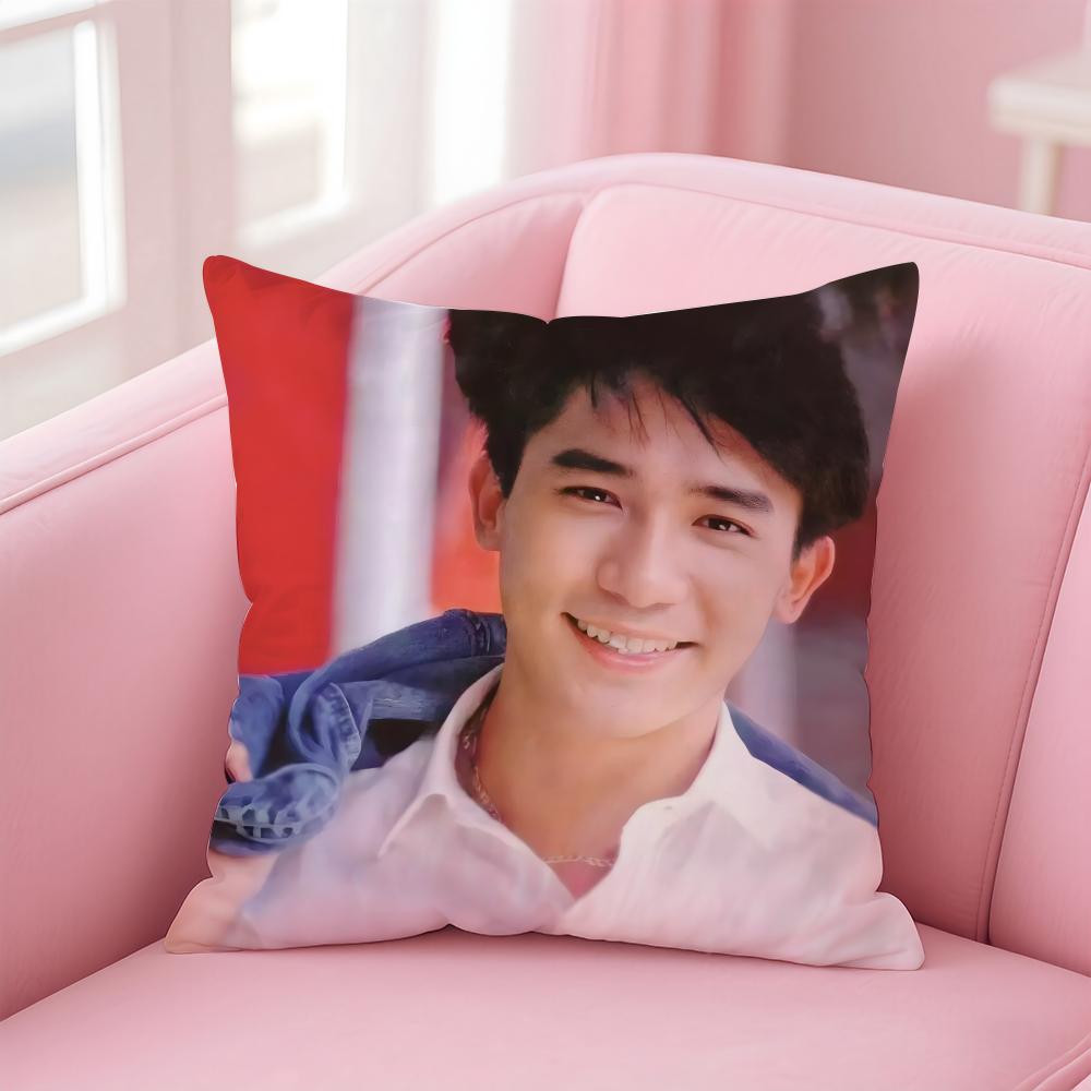 Handsome celebrities TTony Leung Cushion Cover Pillowcase Short Plush Invisible zipper Room Sofa Cushion Cover