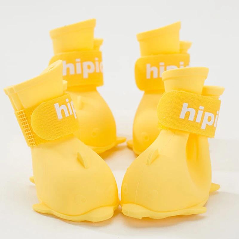 

Дождевики для домашних собак Водонепроницаемые силиконовые собачьи сапоги Нескользящие сапоги для маленьких, средних и больших собак, кошек, дождливые дни L