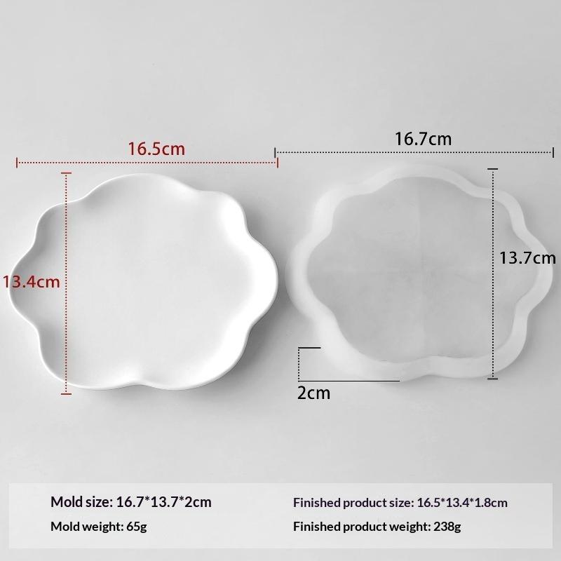 Silicone Mold for Flower Tray Cloud Coaster Irregular Shape Reusable Non-Stick DIY Resin Craft Mould for Home Decor Making
