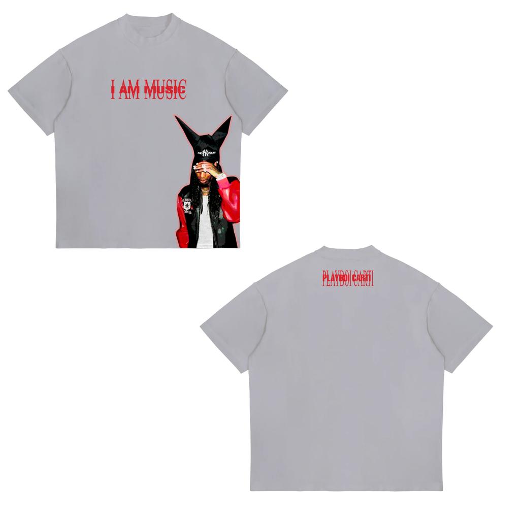 Hip Hop Playboi Carti Tshirt Unisex Women Graphic Print Tshirts Unisex Summer Cotton Oversized Short Sleeve Tee Shirt Streetwear