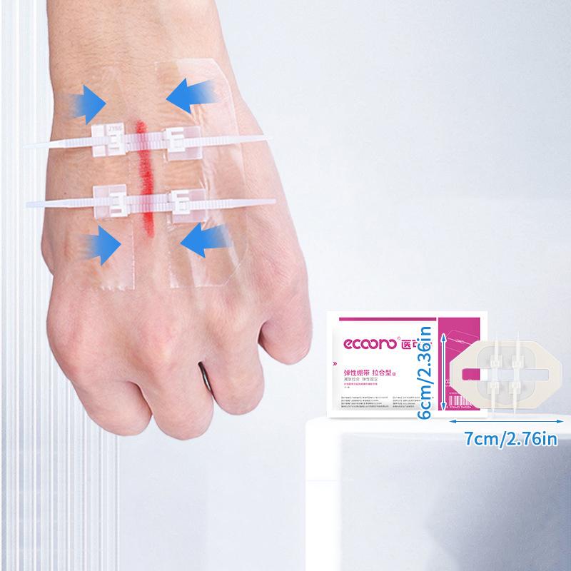 Plaster do zamykania ran na zamek błyskawiczny Plaster hemostatyczny Szybkie szwy na rany Bandaże przenośne na zewnątrz do pielęgnacji ran