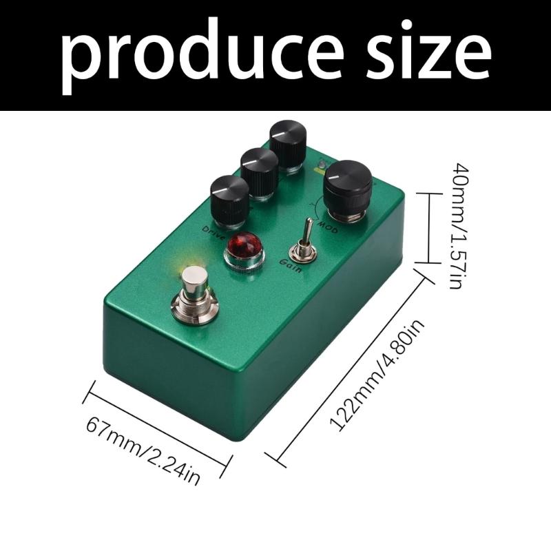 Portable Guitar Overdrive Booster Pedal with True Bypass Switching Guitar Booster Effect Pedal for Live Professional