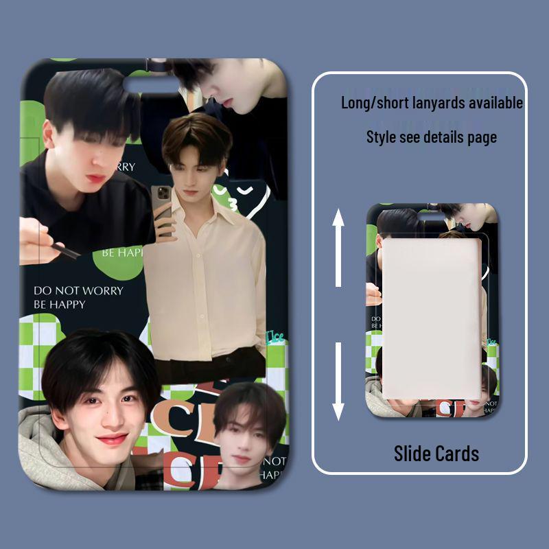 Zhang Linghe Plastic Sliding Cover Student and Employee Card Holder