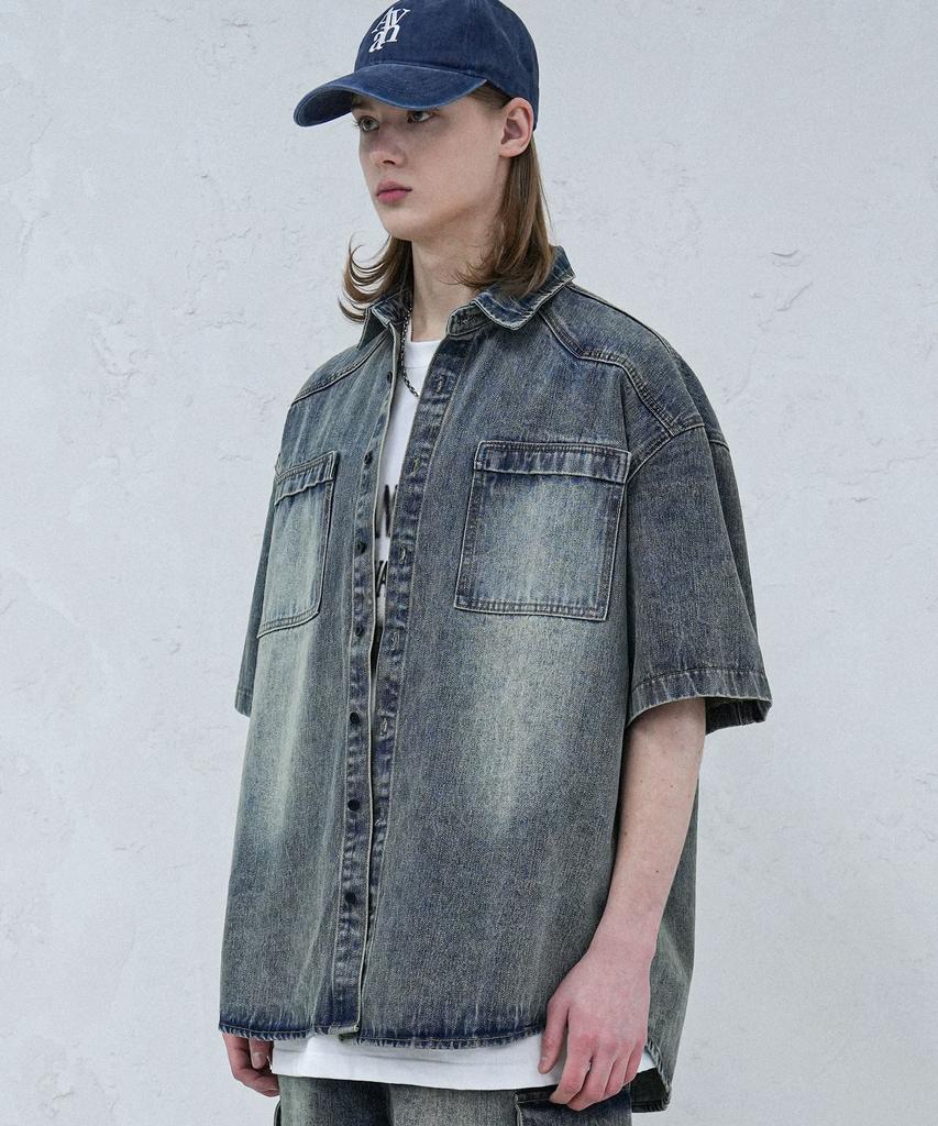 AVANDRESS Western Short-Sleeve Denim Shirt - 3Col