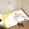 Cute Bathroom Diatom Mud Household Absorbent Foot Mat Mat Toilet Mat Wash Water Between The Mat Absorbent Non-slip