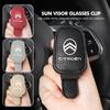 KDXF2 Car Magnetic Leather Card Ticket Holder Sun Visor Glasses Clip For Citroen C4 C3 C5 C1 C2 C6 VTS C4L DS3 DS4 DS5 Grand Berlingo