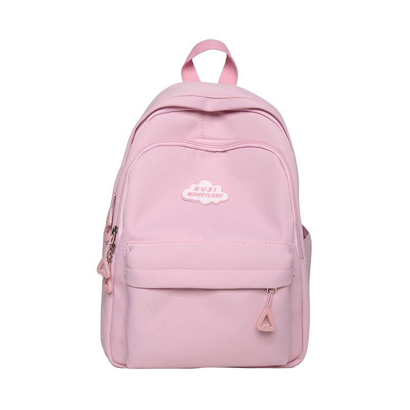 

Женская школьная сумка, однотонный детский маленький рюкзак розовый