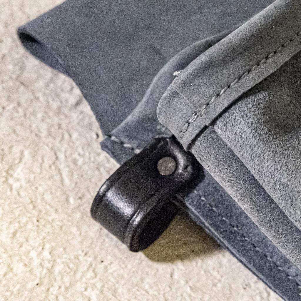 WHATNOT Tool Nubuck Made In Work Waist Nail Peg Welding Rod Storage Outdoor Pouch, Leather, Blue-Gray, Japan, Pouch, Pouch, Pouch, Storage, Case, Bag,