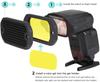 PHOLSY Honeycomb Grid Universal Flash Gel Lighting Filter Kit Color Correction for and Yongnuo Camera Flashes Canon, Nikon, Sony, Godox,