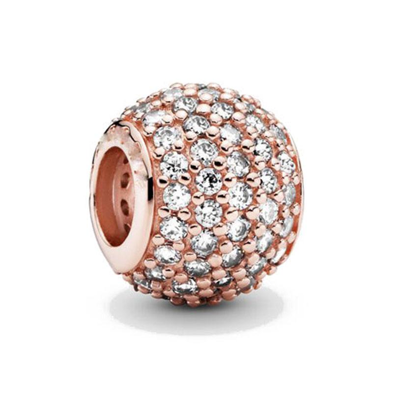 Rose Gold Series 925 Silver Cake Butterfly Cattle pendant Charm Bead Fit Bracelet Jewelry For Annversary Gifts