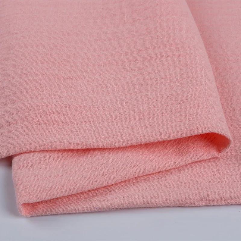 100x135cm Podwójna Warstwa Czysta Bawełna Gaza Cała Bawełna Krepa Tkanina Jednolity Kolor Odzież Domowa Sukienka Szalik Tkanina na Odzież Dziecięcą