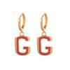 High-End Green Heart Retro Drip Oil Earrings - Autumn/Winter Fashion